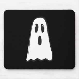 Tapis De Souris BOO! Fantôme Mignon Halloween Noir Blanc