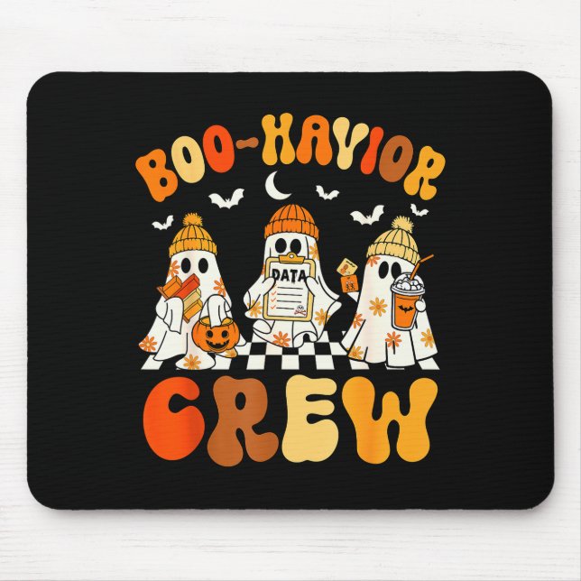 Tapis De Souris Boo-havior Crew Behavior Yst Halloween Aba  (Devant)
