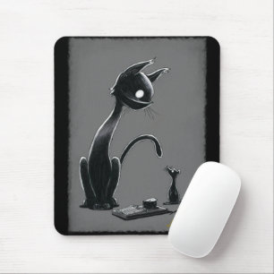 Tapis De Souris Boo Kitty Ponders Souris Traps Souris Pad Souris
