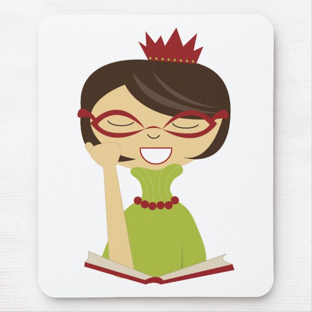 Tapis De Souris Bookworm Princess Mousepad pour enfants (Devant)