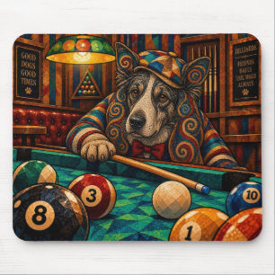 Tapis De Souris Border Collie, Mosaïque Géométrique