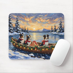 Tapis De Souris Border Collie Noël Bateau Vacances