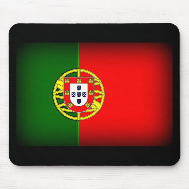 Tapis De Souris Bordure noire du drapeau du Portugal (Devant)