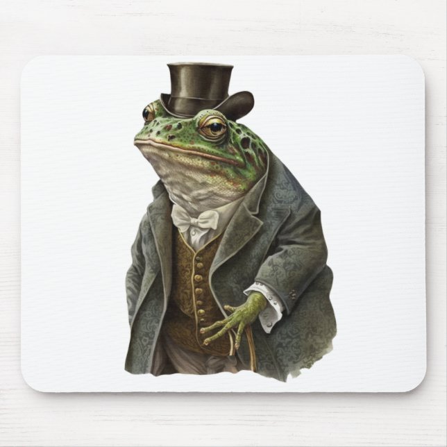 Tapis De Souris Boss de grenouille intelligente moderne amusant en (Devant)