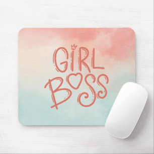 Tapis De Souris Boss fille bleu et rose