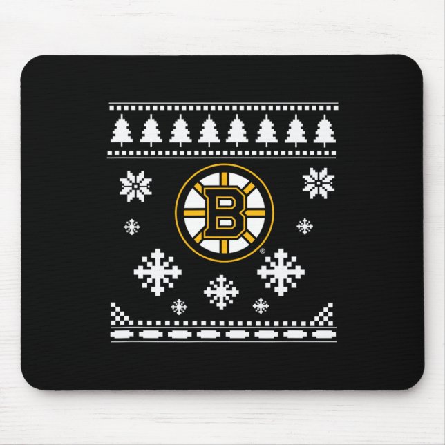 Tapis De Souris Boston Bruins Vacances de Noël moche (Devant)