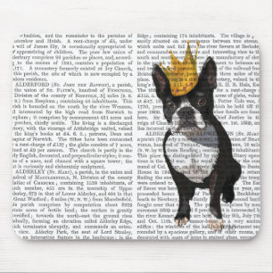 Tapis De Souris Boston Terrier et couronne
