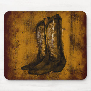Tapis De Souris Bottes de cowboy occidentales d'usage de KRW