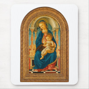 Tapis De Souris Botticelli (1445-1510) Madonna & Child Enthroned