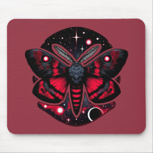 Tapis De Souris Bouche cosmique rouge et noire - Mystique céleste