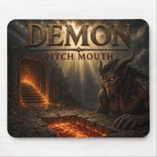 Tapis De Souris Bouche de Pitch Démon Réalisme Sombre