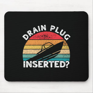Tapis De Souris Bouchon de vidange inséré drôle de bateau Rétro ma