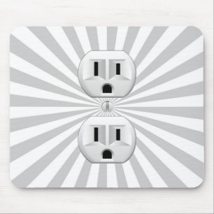 Tapis De Souris Bouchon électrique Mur Outlet Fun Personnaliser Ce