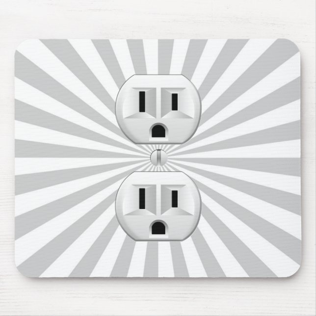 Tapis De Souris Bouchon électrique Mur Outlet Fun Personnaliser Ce (Devant)