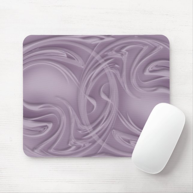 Tapis De Souris Boucles Abstraites sur les oeuvres violettes (Avec souris)