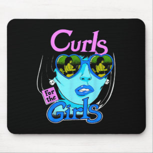 Tapis De Souris Boucles Drôles Pour Filles Gymnastique Haltérophil