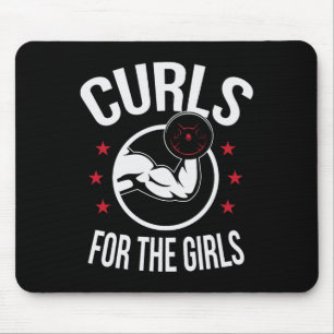 Tapis De Souris Boucles Pour Les Filles Funny Bodybuilding Poids-l