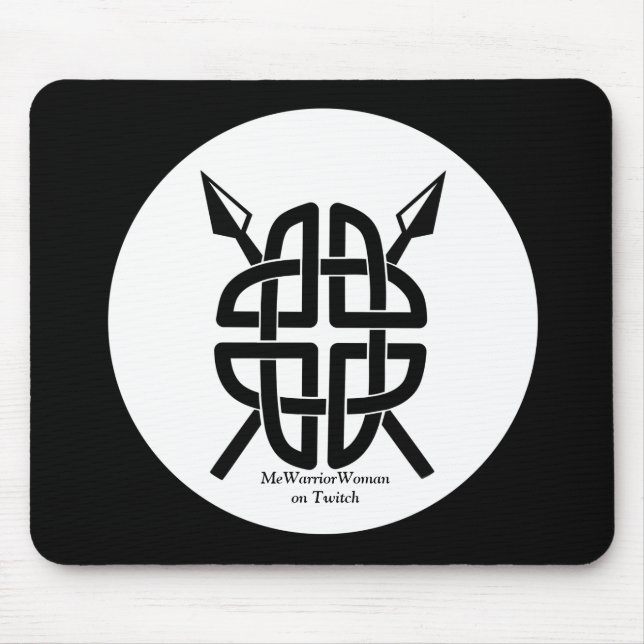 Tapis De Souris Bouclier celtique, MeWarriorWoman sur Twitch (Devant)