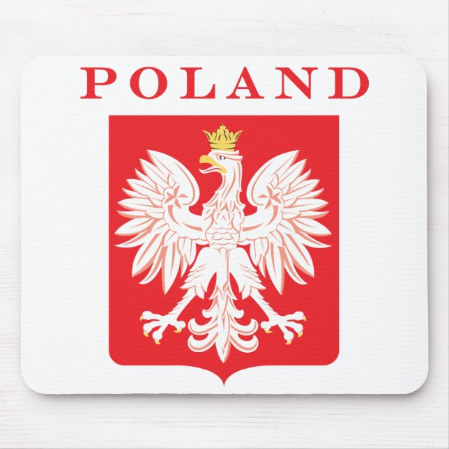 Tapis De Souris Bouclier de rouge de la Pologne Eagle (Devant)