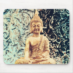 Tapis De Souris Bouddha assis de la Terre Élégant Zen Illumination