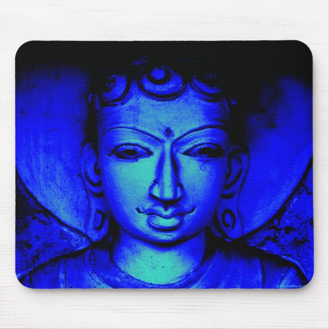 Tapis De Souris Bouddha bleu Mousepad (Devant)