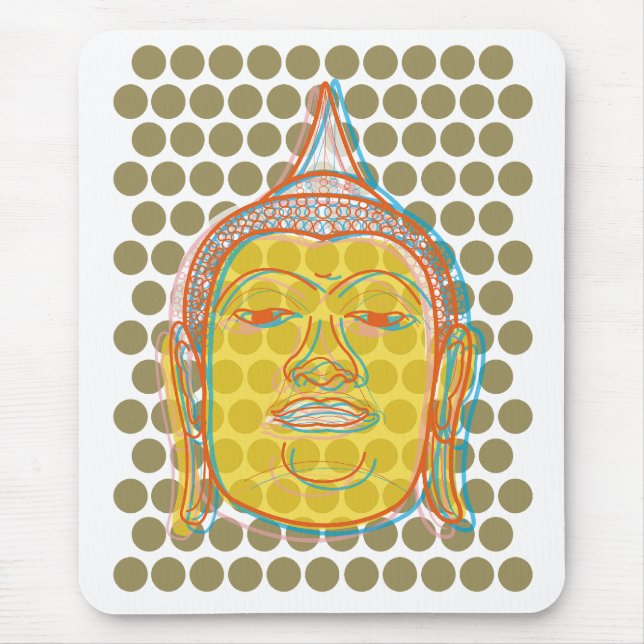 Tapis De Souris Bouddha Pop Dots Mousepad (Devant)