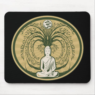Tapis De Souris Bouddha sous l'arbre de Bodhi