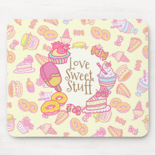Tapis De Souris Boulangerie sucrée et boissons Jaune
