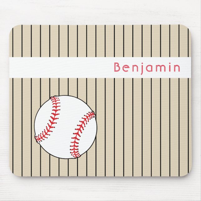 Tapis De Souris Boule de baseball personnalisée (Devant)