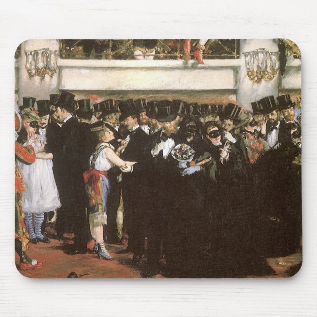 Tapis De Souris Boule masquée à l'Opéra par Edouard Manet (Devant)