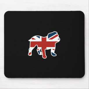 Tapis De Souris Bouledogue anglais dans le drapeau d'Union Jack