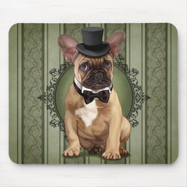 Tapis De Souris Bouledogue français de monsieur (Devant)