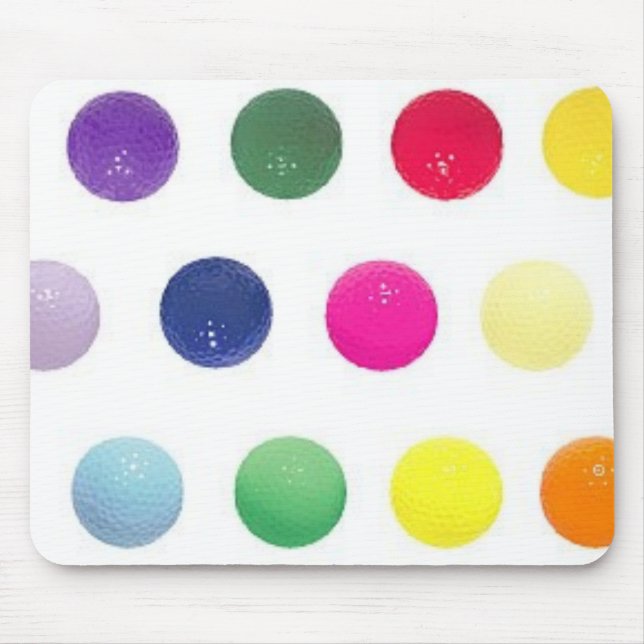 Tapis De Souris boules de golf de couleur (Devant)