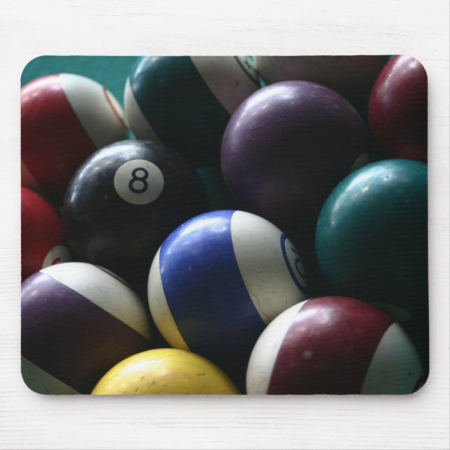 Tapis De Souris Boules de piscine sur des mousepads d'une table de (Devant)