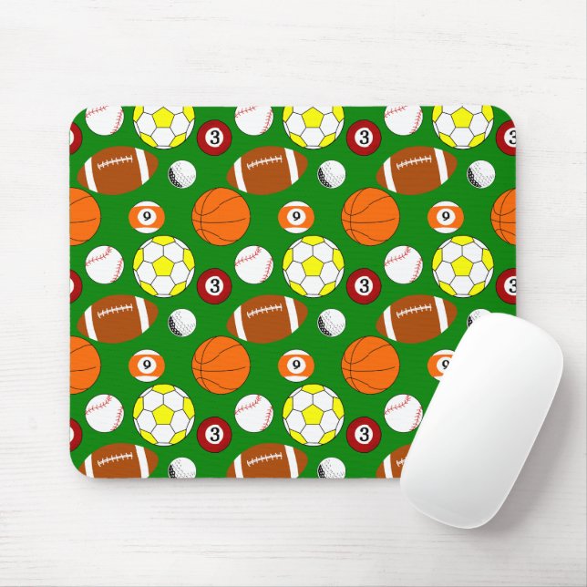 Tapis De Souris Boules de sport (Avec souris)