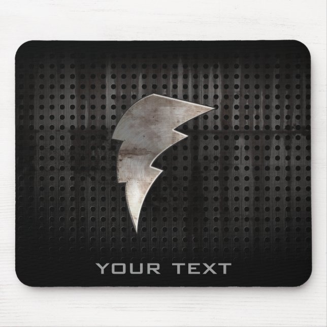 Tapis De Souris Boulon de foudre; noir Cool (Devant)