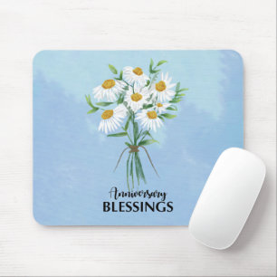 Tapis De Souris Bouquet de marguerites pour les bénédictions d'ann