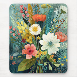 Tapis De Souris Bouquet de printemps coloré