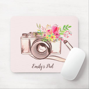 Tapis De Souris Bouquet floral avec caméra à souris