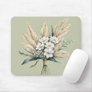 Tapis De Souris Bouquet floral ivoire d'aquarelle
