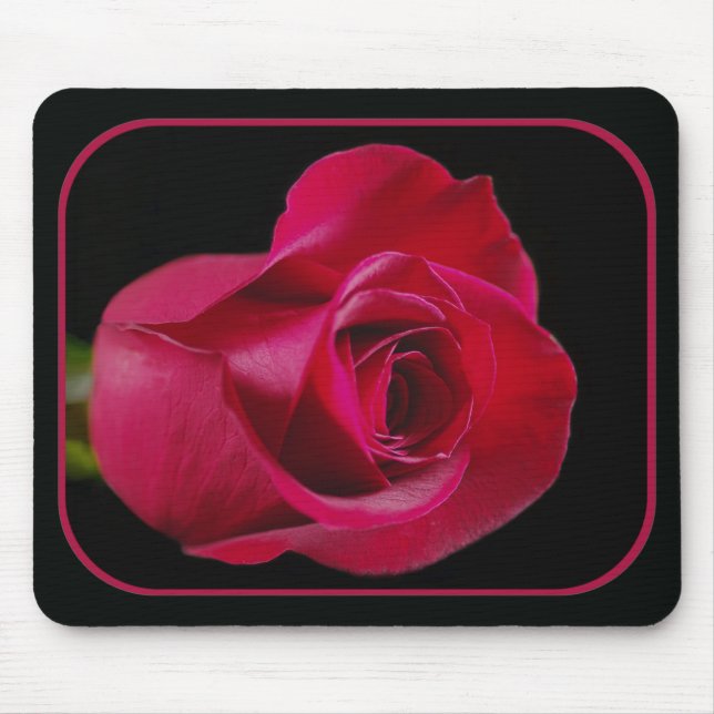 Tapis De Souris Bourgeon Mousepad de rose rouge (Devant)
