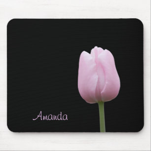 Tapis De Souris Bourgeon rose simple de tulipe