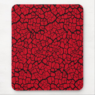 Tapis De Souris Bousepad moderne, noir, rouge, fissuré,