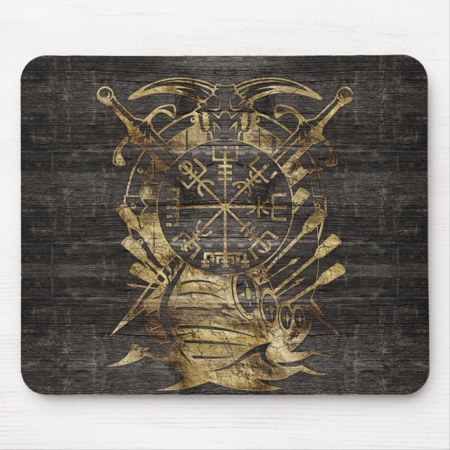 Tapis De Souris Boussole de navigation de Vegvisir - de Viking (Devant)