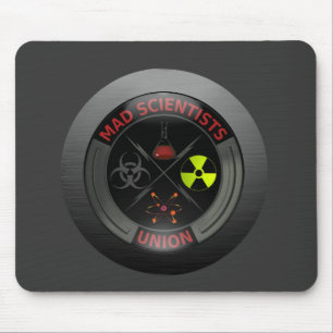 Tapis De Souris Bouton fou brillant des syndicats de scientifique