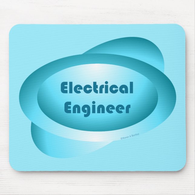 Tapis De Souris Bouton Ingénieur électrique (Devant)