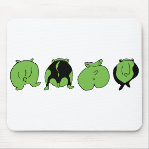 Tapis De Souris Boutons de hamster vert