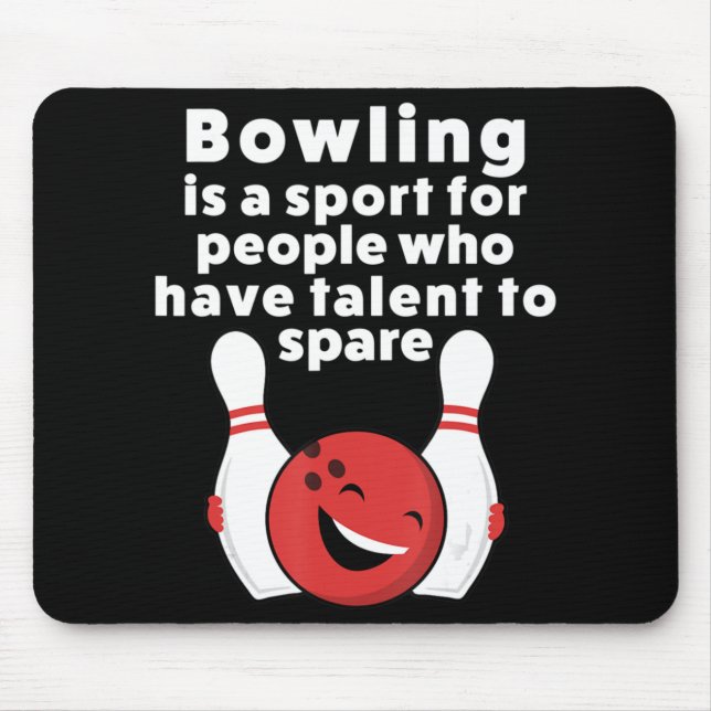 Tapis De Souris Bowling Amusant Pour Femmes Hommes Ou Enfants (Devant)