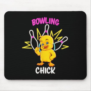 Tapis De Souris Bowling Chick Funny Chicken Sports Athlète