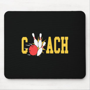 Tapis De Souris Bowling Coach Grèves Pins Bowling Team Amusement